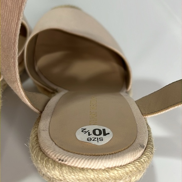 Stuart Weitzman Women's Espadrille Wedge Shoes Ankle Strap Size 10.5 Beach Coast - Picture 10 of 16
